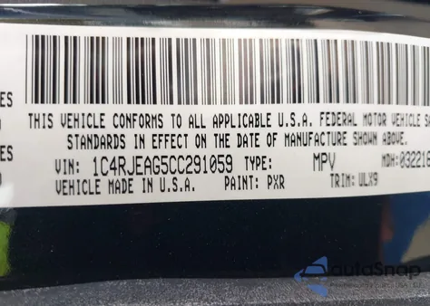 2012 Jeep Grand Cherokee Laredo from USA, damaged, VIN 1C4RJEAG5CC291059